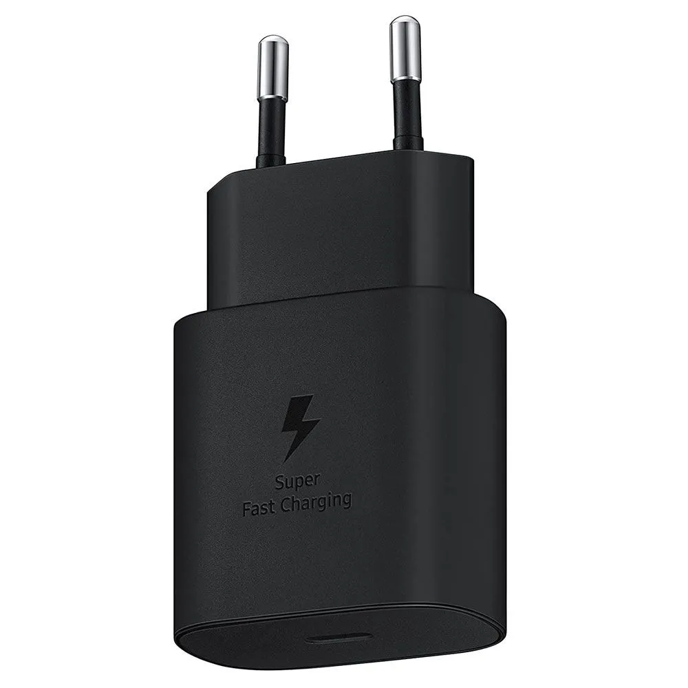 Samsung-Charger-25W-Black رأس شاحن سامسونج من النوع C شحن سريع 25 وات . - الصورة 1
