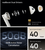 ⁦سماعات ريلمى Buds Air 5 Pro اللاسلكية بتقنية إلغاء الضوضاء النشطة 50 ديسيبل .⁩ - الصورة ⁦9⁩