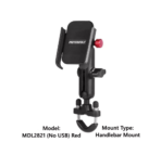 ⁦حامل هاتف Motowolf V3 من سبائك الألومنيوم من موتوولف، بزاوية 360 درجة، الإصدار 3، حامل هاتف محمول / حامل V3، نوع المرآة، نوع المشبك، للدراجات الهوائية / الدراجات الكهربائية / الدراجات النارية .⁩ - الصورة ⁦2⁩