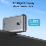 ⁦باور بانك سلكي يسيدو YP47 بمنفذين USB-A بقوة 22.5 وات + منفذ PD Type-C بقوة 20 وات، 20000 مللي امبير ، 3 منفذ - رمادي⁩ - الصورة ⁦6⁩