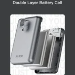 ⁦باور بانك سلكي يسيدو YP47 بمنفذين USB-A بقوة 22.5 وات + منفذ PD Type-C بقوة 20 وات، 20000 مللي امبير ، 3 منفذ - رمادي⁩ - الصورة ⁦7⁩