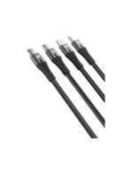 ⁦كابل شحن سريع 3in1 من USB-C الي USB-C مزدوج و لايتنينج طوله 3 متر.⁩ - الصورة ⁦2⁩