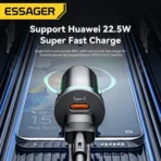 ⁦ESSAGER ES-CC12 السلسلة 30W نوع C منفذ شحن السيارة USB A⁩ - الصورة ⁦5⁩