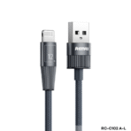 كابل USB/Lightning RC-C102 من REMAX Infinity Series 2.4A مضفر من سبائك الزنك للشحن السريع - 1.2 متر - أزرق