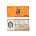 ساعة X9 Pro سمارت واتش سوبر اموليد 2.02 بوصة هيكل من الألومنيوم 45 ملم سوار سليكون .