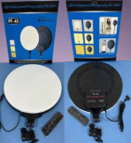 ⁦مصباح حلقي LED ممتاز PF-45 مع حامل قابل للتعديل لمقاطع فيديو يوتيوب والبث المباشر والتصوير الفوتوغرافي .⁩ - الصورة ⁦2⁩