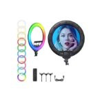⁦رينج لايت MJ56 RGB مقاس 22 بوصة مع حامل ثلاثي القوائم و3 حوامل للهواتف المحمولة وجهاز تحكم عن بعد.⁩ - الصورة ⁦3⁩