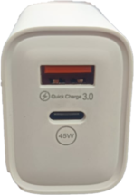 ⁦شاحن سوبر اكس سكوت سريع، 45 وات، كابل تايب سي، ابيض، Ch-242 .⁩ - الصورة ⁦3⁩