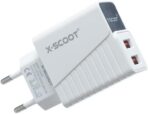 ⁦شاحن سريع X-Scoot Ch-232   بمنفذين USB مع كابل نوع سي، 2.4 أمبير .⁩ - الصورة ⁦4⁩
