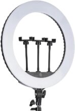 ⁦رينج لايت ليد موديل MF-22- إضاءة ناعمة ومتعددة الوضعيات وآمنة للعين - دوران 360 درجة - مثالي للبث المباشر وتصوير المدونين .⁩ - الصورة ⁦3⁩