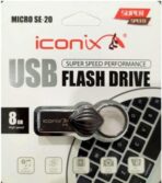 فلاشة يو اس بي Iconix Mini-3.1 8 جيجابايت (ايكونيكس فضي)