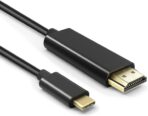 محول كابل USB نوع C إلى HDMI 4K 1.80 متر  3.1 ذكر أنثى UHD 1080P فيديو وصوت AV وصلة تلفزيون حاسوب محمول جهاز العرض شاشة عرض .