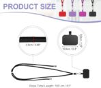 ⁦سلسلة موبايل سحرية قابلة للازالة، حبل سلسلة لحافظة الموبايل، حزام موبايل للتعليق، سلسلة موبايل قابلة للتعديل مع سلك ووسادة، حبل قصير لجميع الهواتف الذكية .⁩ - الصورة ⁦3⁩