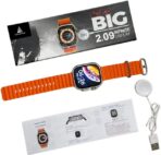 ⁦ساعة ذكية جديدة T900 الترا، شاشة HD 2.1 انش، ان اف سي، متتبع اللياقة البدنية، معدل ضربات القلب، مراقب الاكسجين، المكالمات، شحن لاسلكي | IOS واندرويد للرجال والنساء .⁩ - الصورة ⁦7⁩