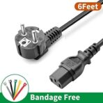 ⁦سلك كهرباء 1.8 متر عالي الجودة آمن في الإستخدام ، سلك 3 دبابيس و10 أمبير .⁩ - الصورة ⁦5⁩