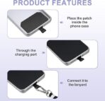 ⁦سلسلة موبايل سحرية قابلة للازالة، حبل سلسلة لحافظة الموبايل، حزام موبايل للتعليق، سلسلة موبايل قابلة للتعديل مع سلك ووسادة، حبل قصير لجميع الهواتف الذكية .⁩ - الصورة ⁦2⁩