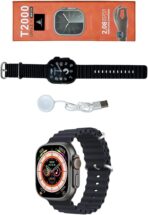 ⁦ساعة ذكية جديدة T2000 الترا 2 ، تصميم انيق، شاشة HD 49 ملم، ان اف سي، مكالمات بلوتوث، شحن لاسلكي، متتبع اللياقة البدنية، متوافقة مع IOS واندرويد للرجال والنساء .⁩ - الصورة ⁦10⁩