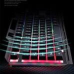 ⁦ZERO كيبورد زيرو ZR-2080 للأعمال والألعاب بإضاءة قوس قزح – تصميم معدني، مقاومة للسوائل، ومفاتيح صامتة.⁩ - الصورة ⁦8⁩