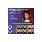 ⁦رينج لايت MJ56 RGB مقاس 22 بوصة مع حامل ثلاثي القوائم و3 حوامل للهواتف المحمولة وجهاز تحكم عن بعد.⁩ - الصورة ⁦7⁩