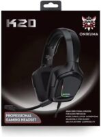 سماعات العاب ستيريو للرأس K20 سوكت USB مع اضاءة ليد وميكروفون عازل للضوضاء للموبايل/ الكمبيوتر/ بلاي ستيشن 4/ اكس بوكس ون وماك من اونيكوما، فوق الأذن .