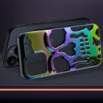 ⁦جراب جمجمة متوافق مع iPhone 15 pro max .⁩ - الصورة ⁦2⁩