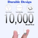 ⁦محول  سماعة راس USB C الى 3.5 ملم معتمد من أبل  لايفون 15/15 برو/برو ماكس/بلس كابل دونجل نوع Aux لاجهزة ايباد وجالكسي S23/S23/S22/S21Ultra ماك بوك نوت أبيض .⁩ - الصورة ⁦4⁩