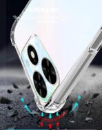 ⁦جراب حماية شفاف رفيع مقاوم للصدمات من مادة TPUمن Gorilla لهاتف  Infinix Smart 8 .⁩ - الصورة ⁦4⁩