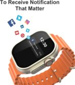 ⁦ساعة ذكية جديدة T900 الترا، شاشة HD 2.1 انش، ان اف سي، متتبع اللياقة البدنية، معدل ضربات القلب، مراقب الاكسجين، المكالمات، شحن لاسلكي | IOS واندرويد للرجال والنساء .⁩ - الصورة ⁦8⁩