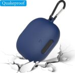 ⁦جراب سماعة لاسلكية متوافق مع سماعة انكر ساوند كور ليبرتي 4 برو، جراب حماية من السيليكون الناعم المقاوم للصدمات مع حلقة تثبيت مع إضاءة ليد أمامية⁩ - الصورة ⁦2⁩