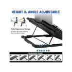 ⁦قاعدة تبريد لاب توب لوحية بـ 5 مراوح مع حامل موبايل (1×120 ملم 4×80 ملم) بتصميم مروحة صامتة ومنفذ طاقة USB وجيجاماكس GM90 .⁩ - الصورة ⁦8⁩