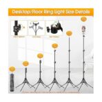 ⁦رينج لايت MJ56 RGB مقاس 22 بوصة مع حامل ثلاثي القوائم و3 حوامل للهواتف المحمولة وجهاز تحكم عن بعد.⁩ - الصورة ⁦8⁩