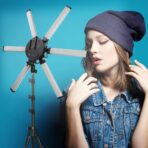 ⁦مصباح حلقي LED احترافي جديد للصور والفيديو من جيفت ماكس®، جهاز تحكم عن بعد بـ 6 اذرع على شكل نجمة،للتصوير الفوتوغرافي والفيديو لفناني المكياج وصالونات التجميل والصالون .⁩ - الصورة ⁦5⁩