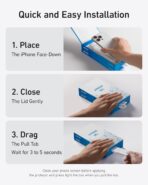 ⁦انكر واقي شاشة للخصوصية لموبايل ايفون 11، واقي شاشة للخصوصية من الزجاج المقسى HD مضاد للتجسس، سهل التركيب⁩ - الصورة ⁦6⁩