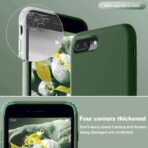 ⁦جراب حماية من السيليكون السائل متوافق مع موبايل ايفون ايفون 7 بلس، غطاء واقي لكامل الجسم، مضاد للصدمات، جراب موبايل نحيف، بطانة ناعمة مضادة للخدش من المايكروفايبر .⁩ - الصورة ⁦4⁩