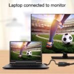 ⁦محول مدخل HDMI إلى مخرج VGA بدقة 1080 بيكسل للكمبيوتر واللاب توب والشاشة .⁩ - الصورة ⁦6⁩