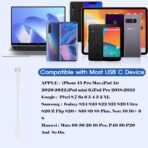 ⁦محول  سماعة راس USB C الى 3.5 ملم معتمد من أبل  لايفون 15/15 برو/برو ماكس/بلس كابل دونجل نوع Aux لاجهزة ايباد وجالكسي S23/S23/S22/S21Ultra ماك بوك نوت أبيض .⁩ - الصورة ⁦5⁩