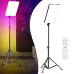 إضاءة LED احترافية للتصوير الفوتوغرافي PM-60 RGB , اضاءات مختلفه لتتناسب مع كل جلسات التصوير , مع حامل ستاند , وريموت تحكم عن بعد , لصنع محتوى مختلف على التيك توك - الفيسبوك - اليوتيوب .