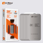 شاشة حماية G-Rhino زجاج مقسى قوي غير قابل للكسر Privacy لهاتف iPhone 13 .