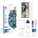 ⁦واقي شاشة UV من الزجاج المقوى بالغراء السائل فائق الجودة لهاتف Oppo Reno 13 Pro من Lito مع تغطية من الحافة إلى الحافة .⁩ - الصورة ⁦5⁩