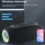 ⁦مكبر صوت لا سلكي كيسونلي، 50 وات، 4000 مللي امبير، تي اف، يو اس بي، K8 - اسود⁩ - الصورة ⁦4⁩