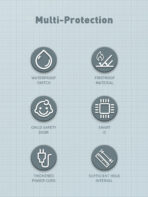 ⁦لدنيو شاحن و مشترك كهربائي LDNIO SC3412 PD بتقنية الشحن السريع 20واط مع 3 منافذ كهرباء و3 منافذ USB 3.0 بميزة الشحن السريع .⁩ - الصورة ⁦20⁩