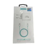 ⁦شاحن AORAX 65 وات سوبر فووك شاحن سريع جدا مع كابل يو اس بي الى تايب سي – ابيض/ازرق .⁩ - الصورة ⁦2⁩