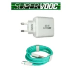 شاحن AORAX 65 وات سوبر فووك شاحن سريع جدا مع كابل يو اس بي الى تايب سي – ابيض/ازرق .