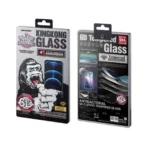 شاشة حماية زجاج من كينج كونج شفافة بتغطية كاملة بحافة ثلاثية الابعاد واطار اسود  لهاتف  iPhone 14 Pro Max .