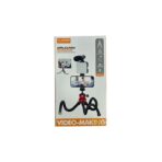 PLOKAMA - PK-776-5-in-1 حامل فيديو للهواتف الذكية، مثبت كاميرا مع ضوء LED، ميكروفون، مقبض على شكل حرف U .