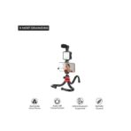 ⁦PLOKAMA - PK-776-5-in-1 حامل فيديو للهواتف الذكية، مثبت كاميرا مع ضوء LED، ميكروفون، مقبض على شكل حرف U .⁩ - الصورة ⁦8⁩