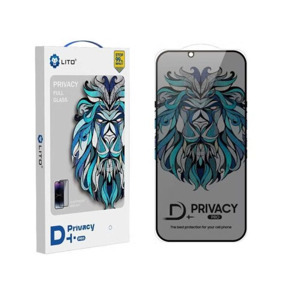 ليتو واقي شاشة Lito Privacy  بوضوح D+ زجاج مقوى لهاتف iPhone 15 .