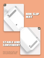 ⁦لدنيو مشترك كهربائي 10 عين EU  و 6مخارج USB بقدرة 3.4 أمبير, بجسم مضاد للحريق و كابل بطول 2 متر 2500 واط .⁩ - الصورة ⁦14⁩