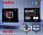 NeePho رينج لايت بإضاءة RGB احترافية بـ3 ألوان - دوران 360°- إضاءة ناعمة لحماية العين- مثالية للبث المباشر والتصوير - نييفو MJ-28 .