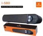 مكبر صوت Kisonli Mini I-580 3.5 وات - 5 فولت مكبر صوت متعدد الوسائط للكمبيوتر الشخصي والألعاب والموسيقى والدراسة والكمبيوتر المحمول بمدخل USB ومدخل صوتي 3.5 سلكي، RGB ملون .